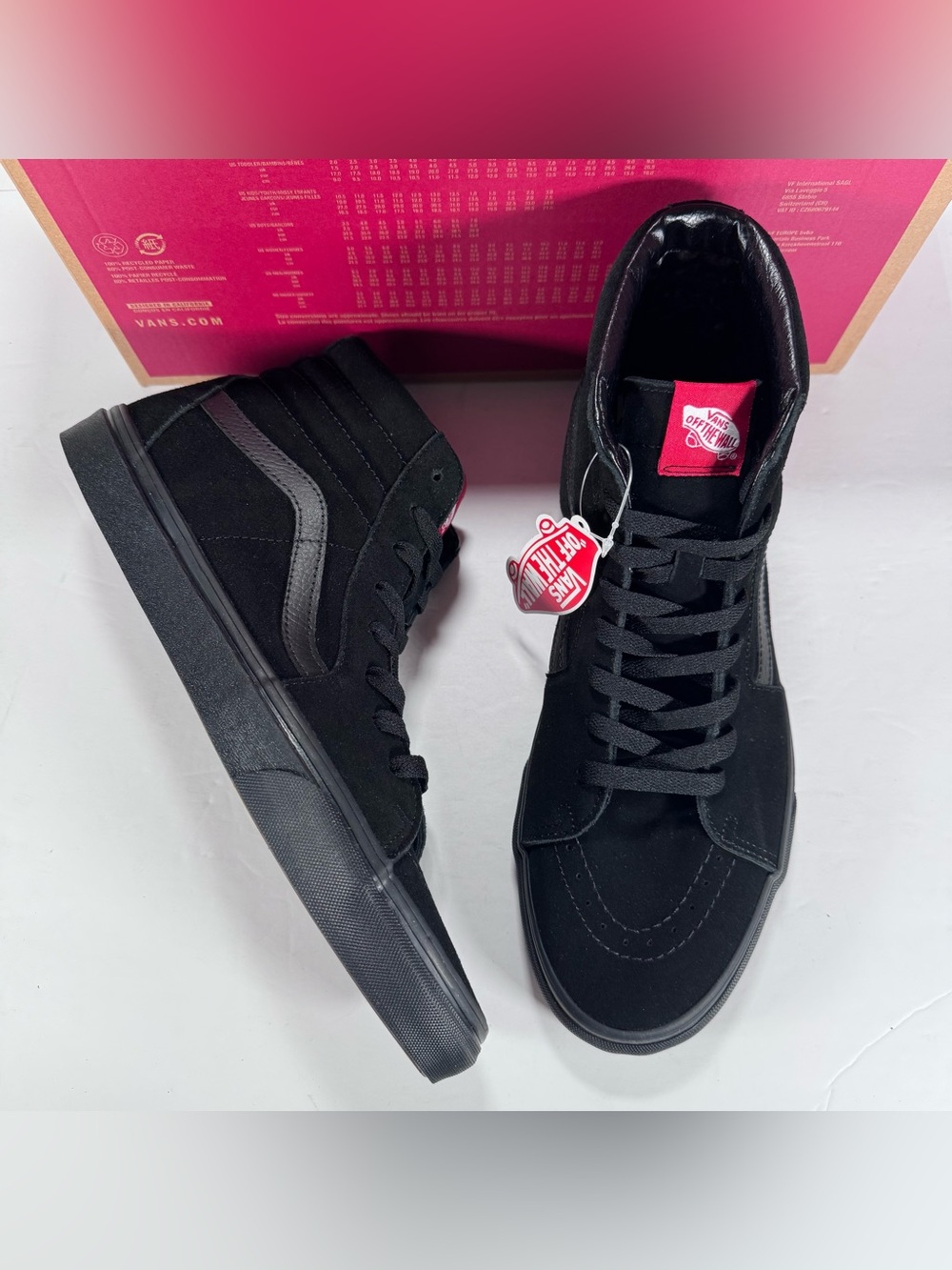 Vans Sk8-Hi Black Suede High Top Skate Shoe Sneakers Men Size 11